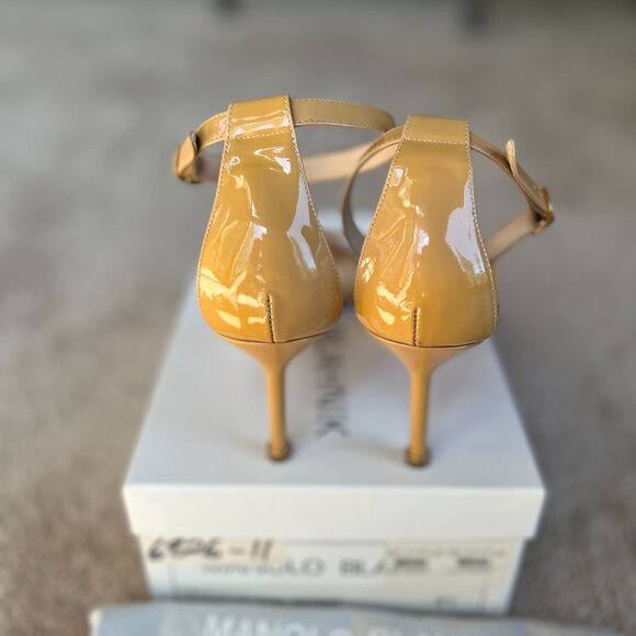 MANOLO BLAHNIK CHAOS 70 LEATHER SANDALS SIZE IT41 - Picture 4 of 10